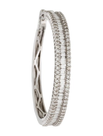 Earrings 18K 3.10ctw Diamond Hoop Earring