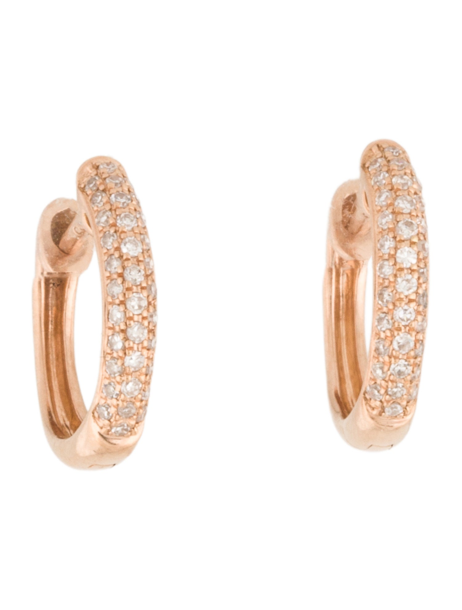 Earrings 14K Diamond Huggie Earrings