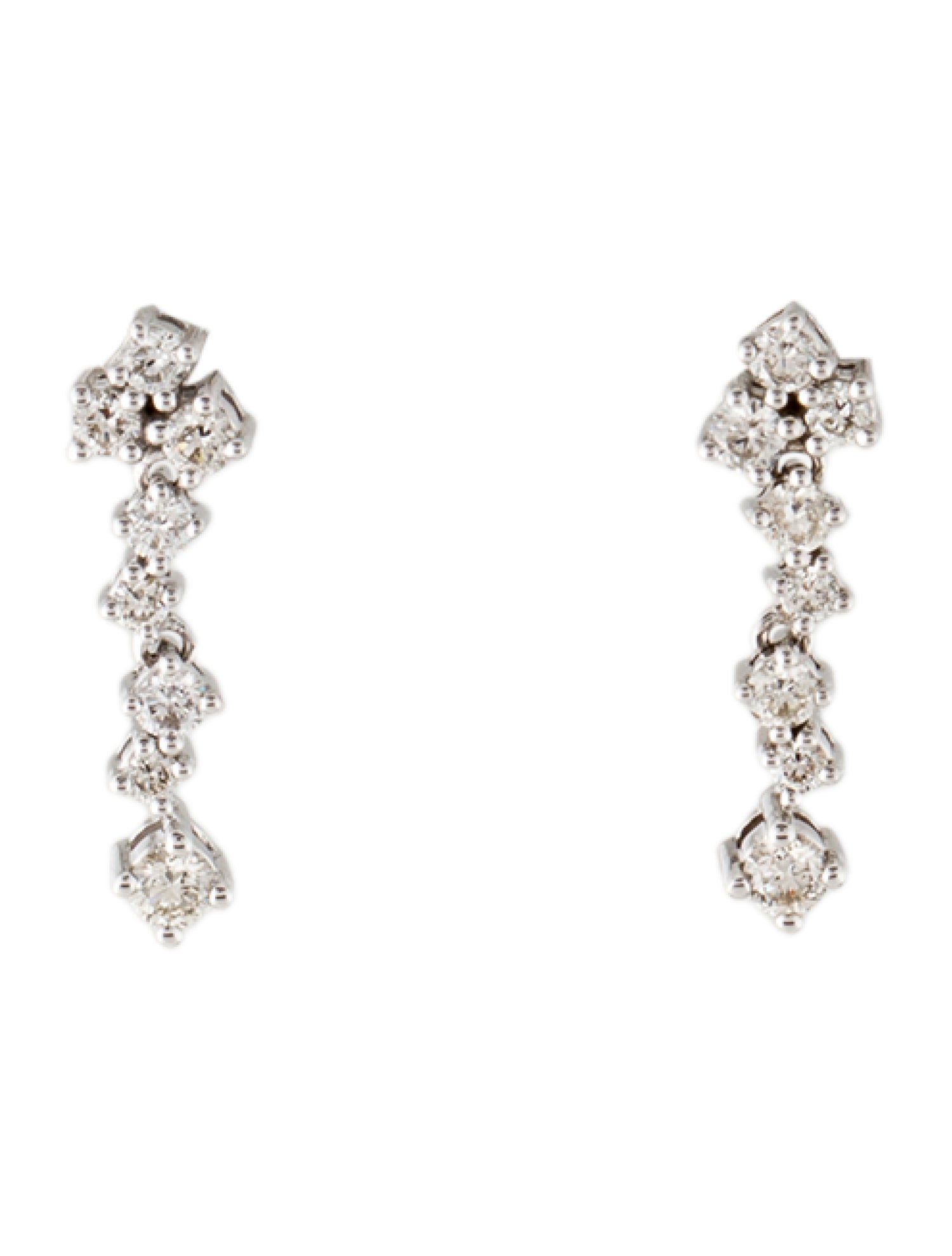 Earrings 14K Diamond Scatter Drop Earrings