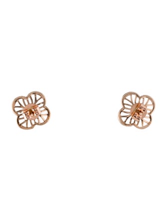 Earrings 14K Diamond Flower Stud Earrings