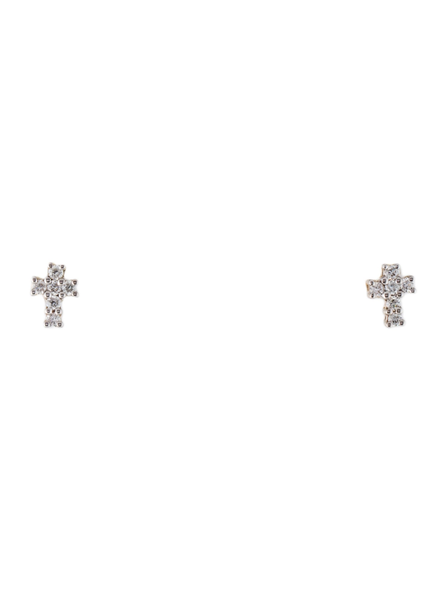Earrings 14K Diamond Mini Cross Stud
