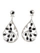Earrings 14K Diamond, Black, Sapphire, & Spinel Drop Earrings
