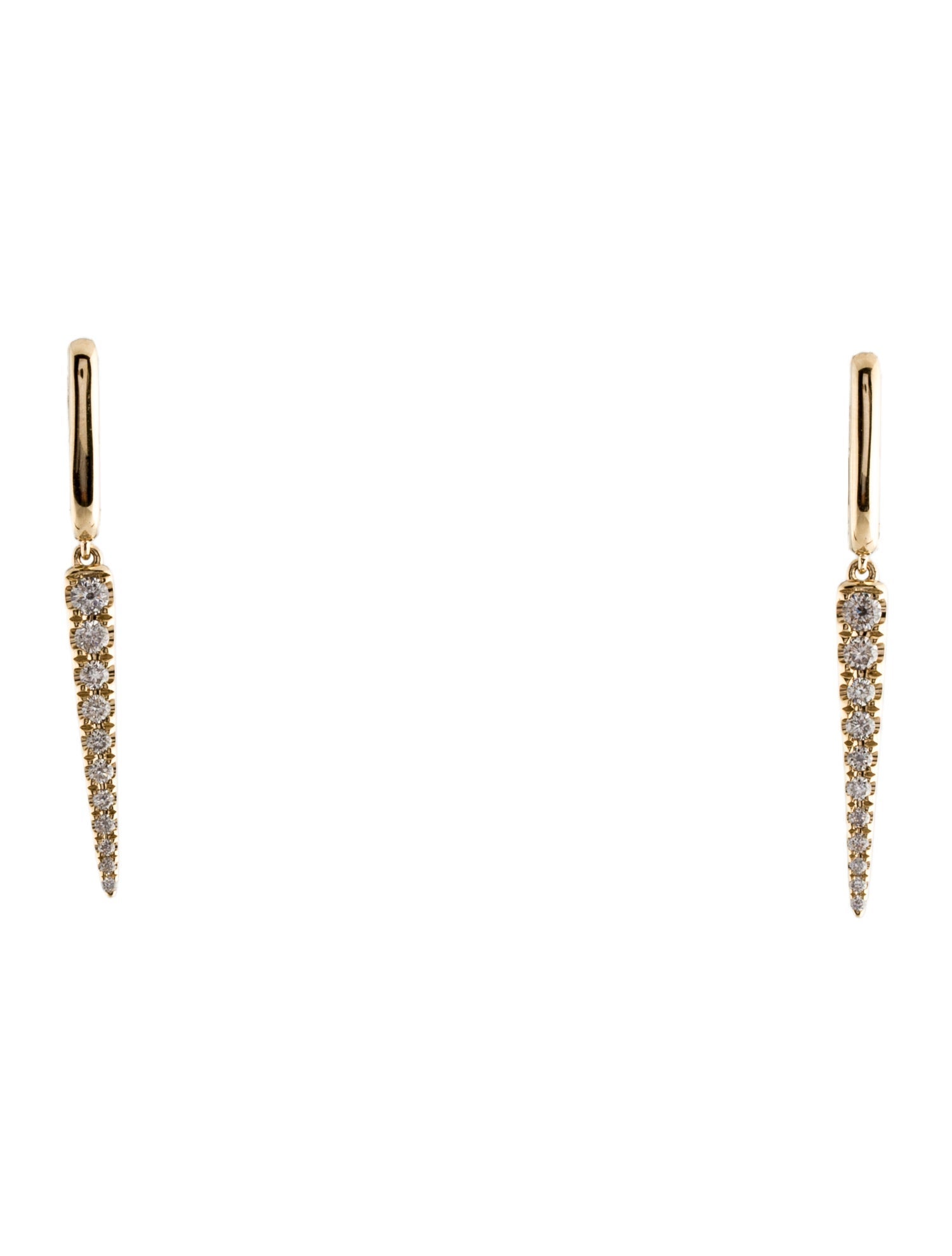 Earrings 14K Diamond Spike Drop