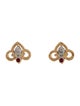 Earrings 14K Ruby & Diamond Stud Earrings