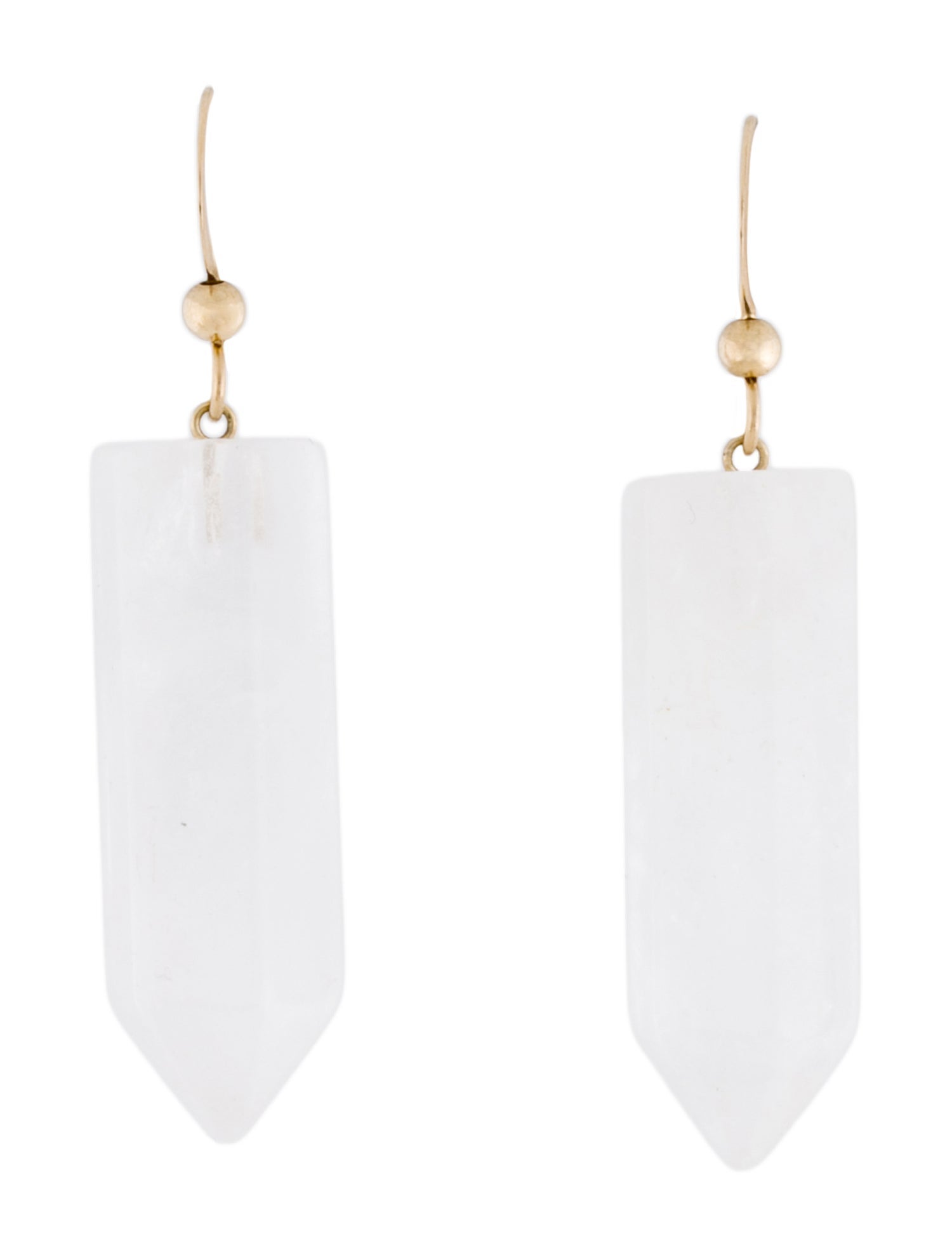 Earrings 14K Quartz Wand Drop