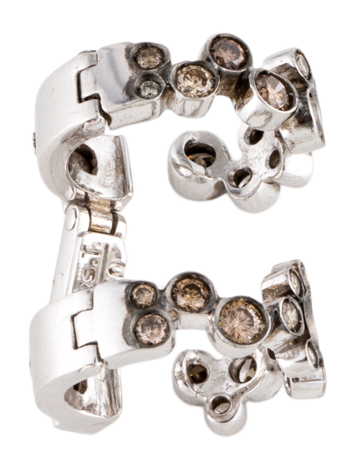 Earrings Mrs. T 18K Diamond Double Ear Cuff