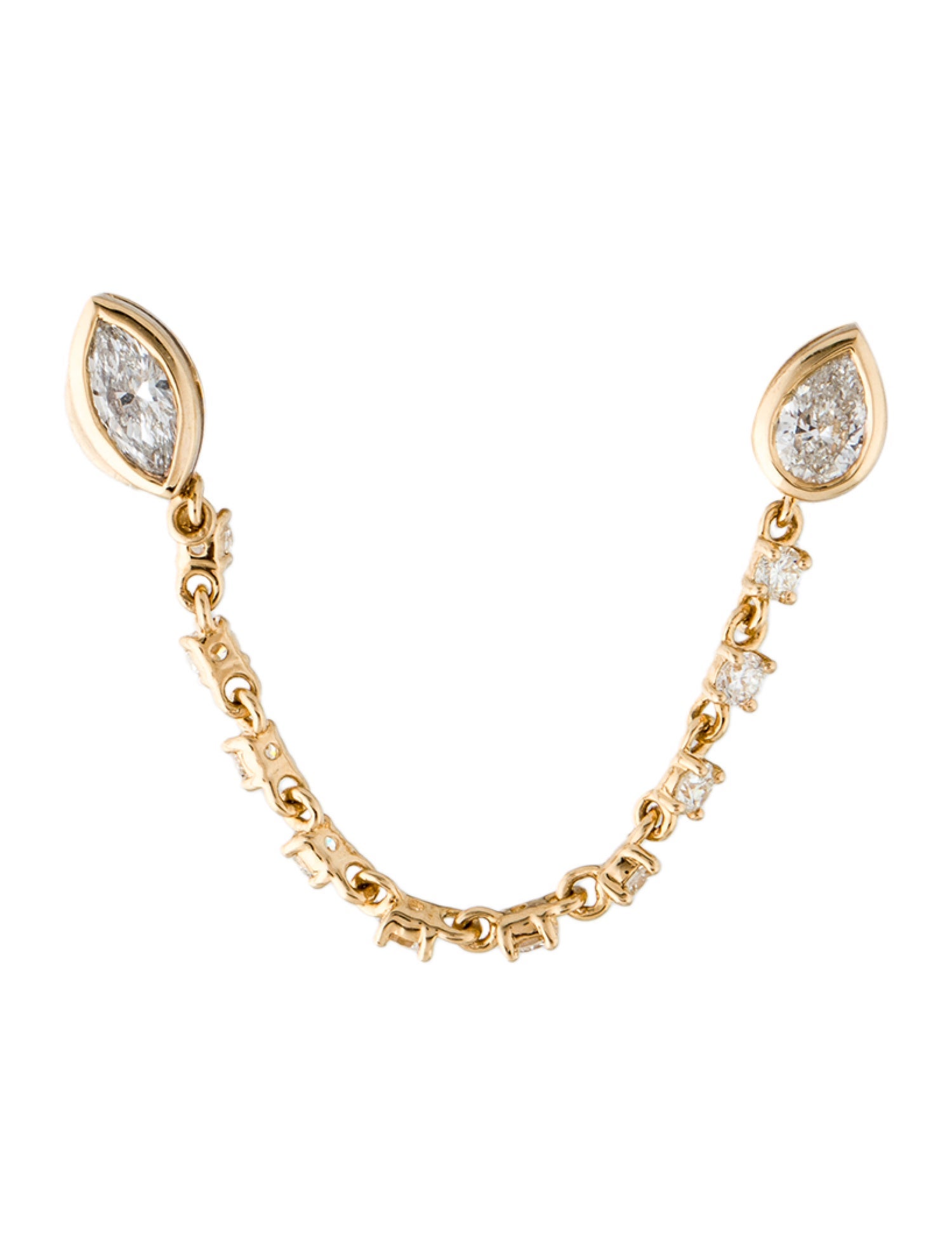 Earrings 14K Diamond Single Ear Climber