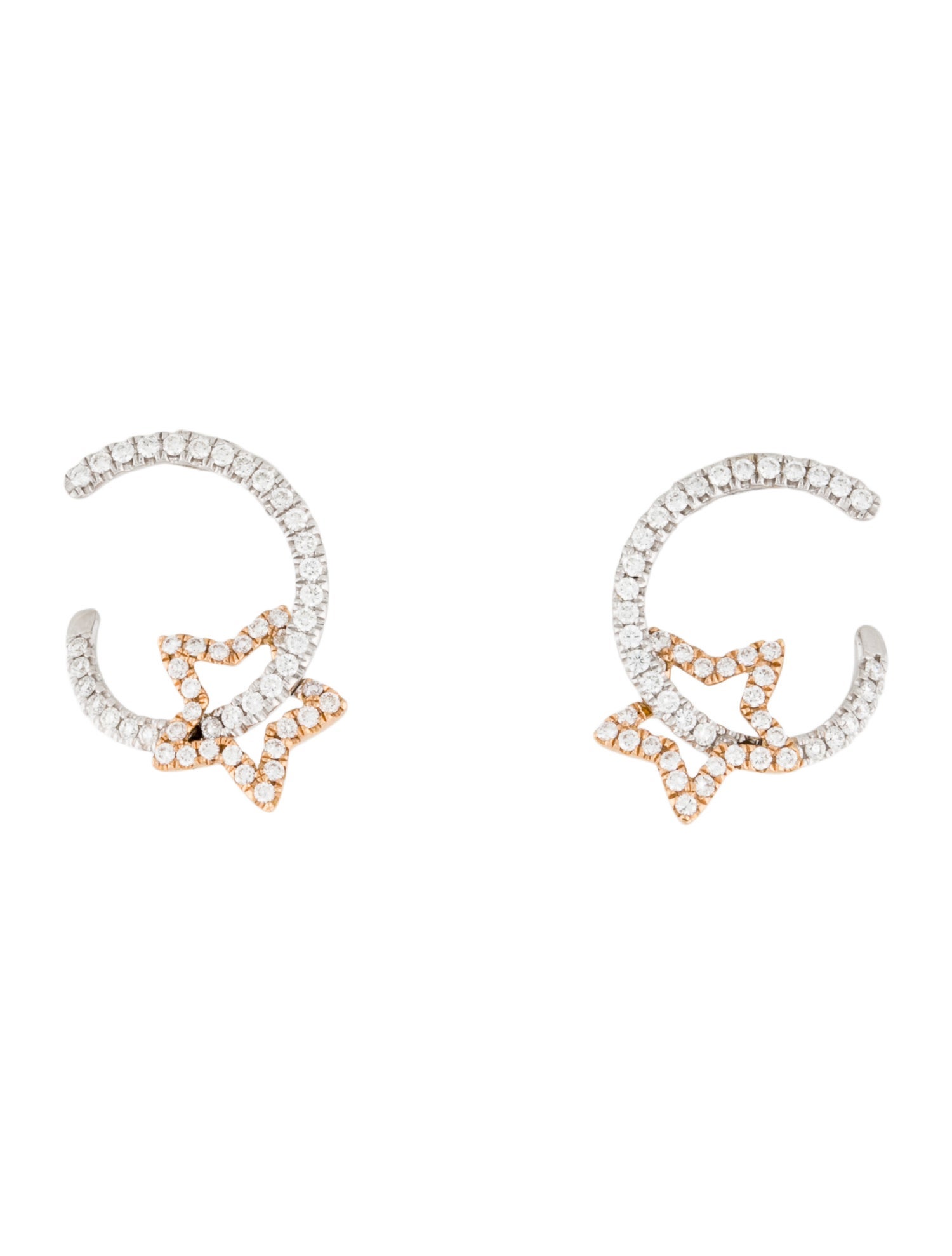 Earrings 18K Diamond Star Earring