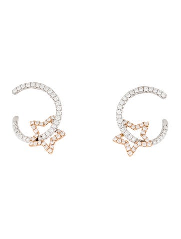 Earrings Drop 18K Diamond Star Earring