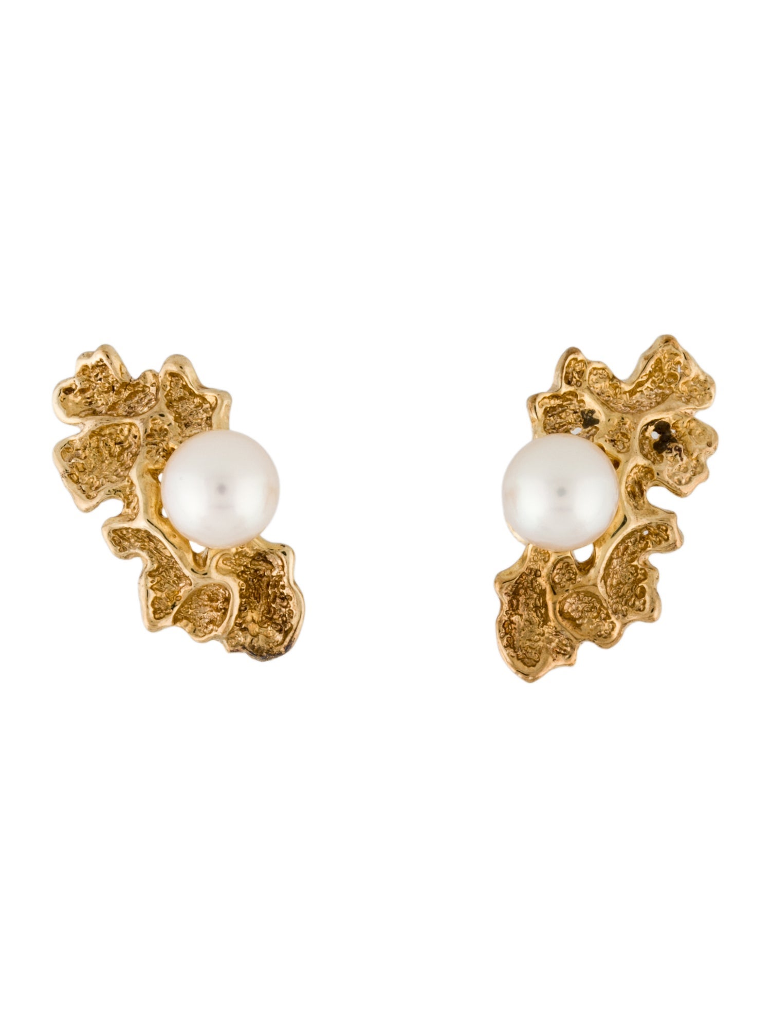 Earrings Vintage 14K Pearl Clip-On Earrings