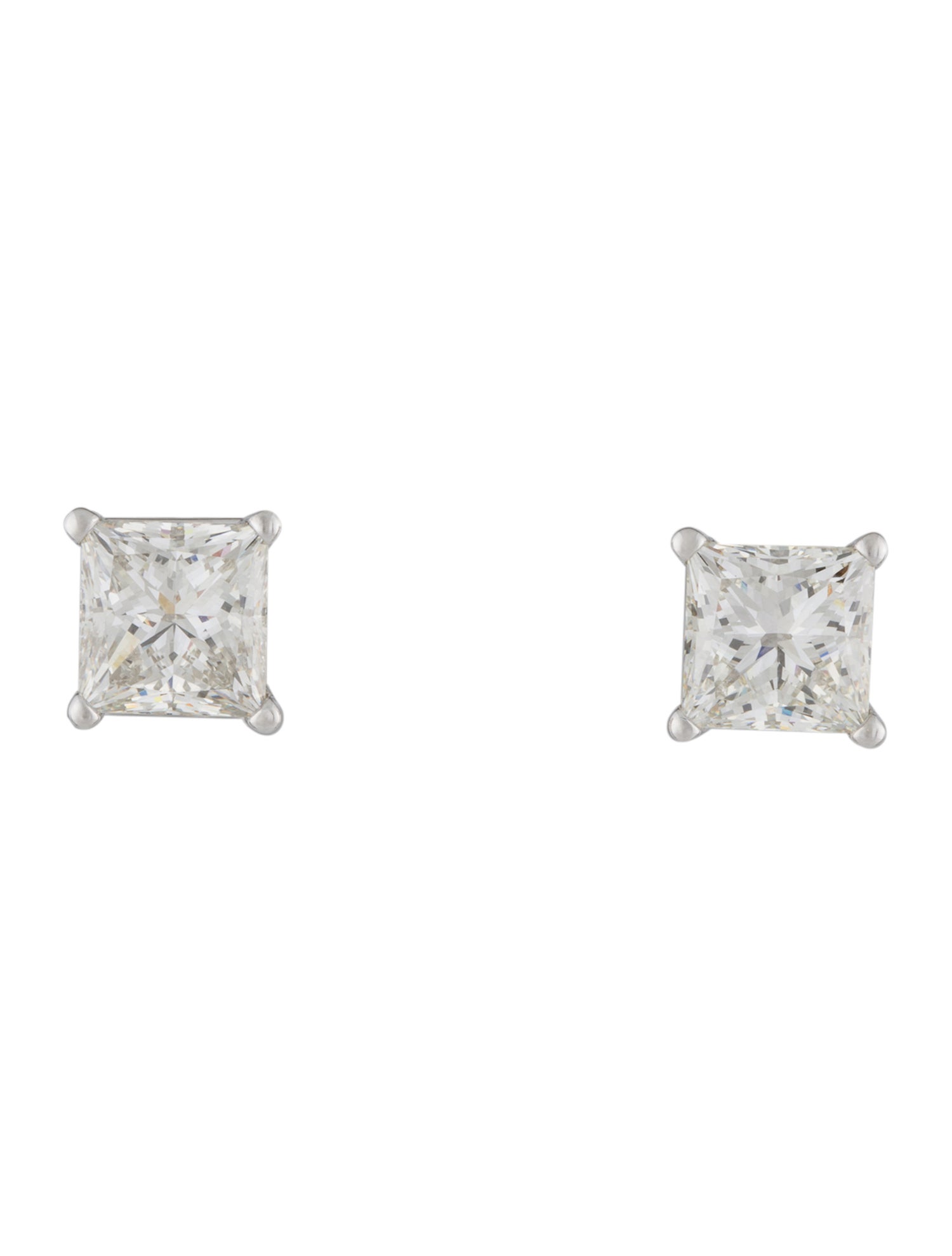 Earrings 14K 4.08ctw Lab-Grown Diamond Solitaire Stud Earrings