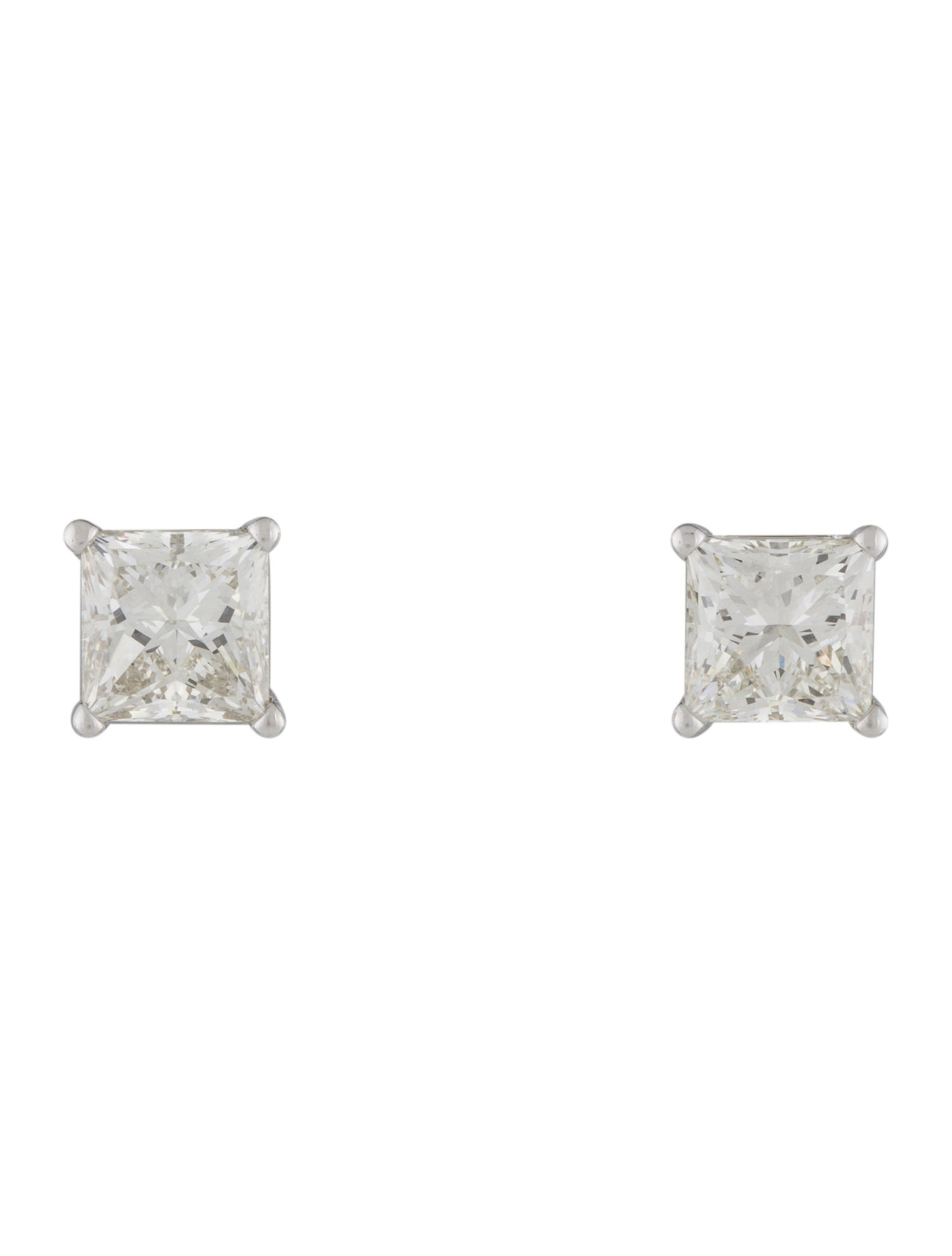 Earrings 14K 4.14ctw Lab-Grown Diamond Solitaire Stud Earrings
