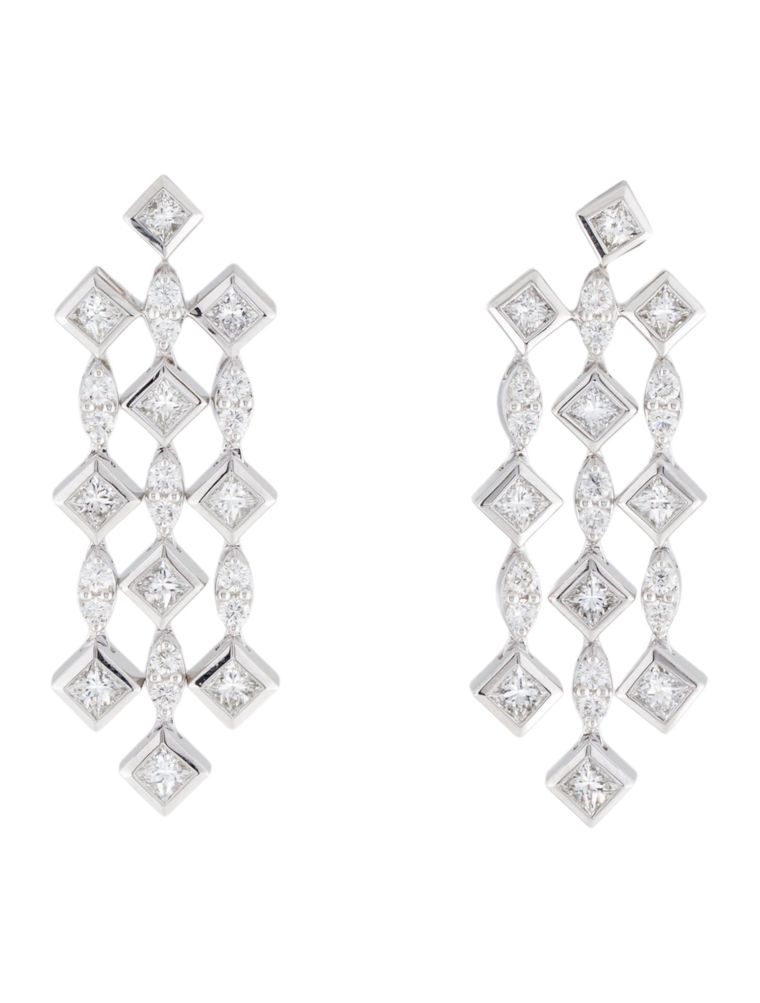 Peter Storm 18K 3.70ctw Diamond Drop Earrings