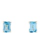 Earrings 14K 3.66ctw Topaz Solitaire Stud Earrings