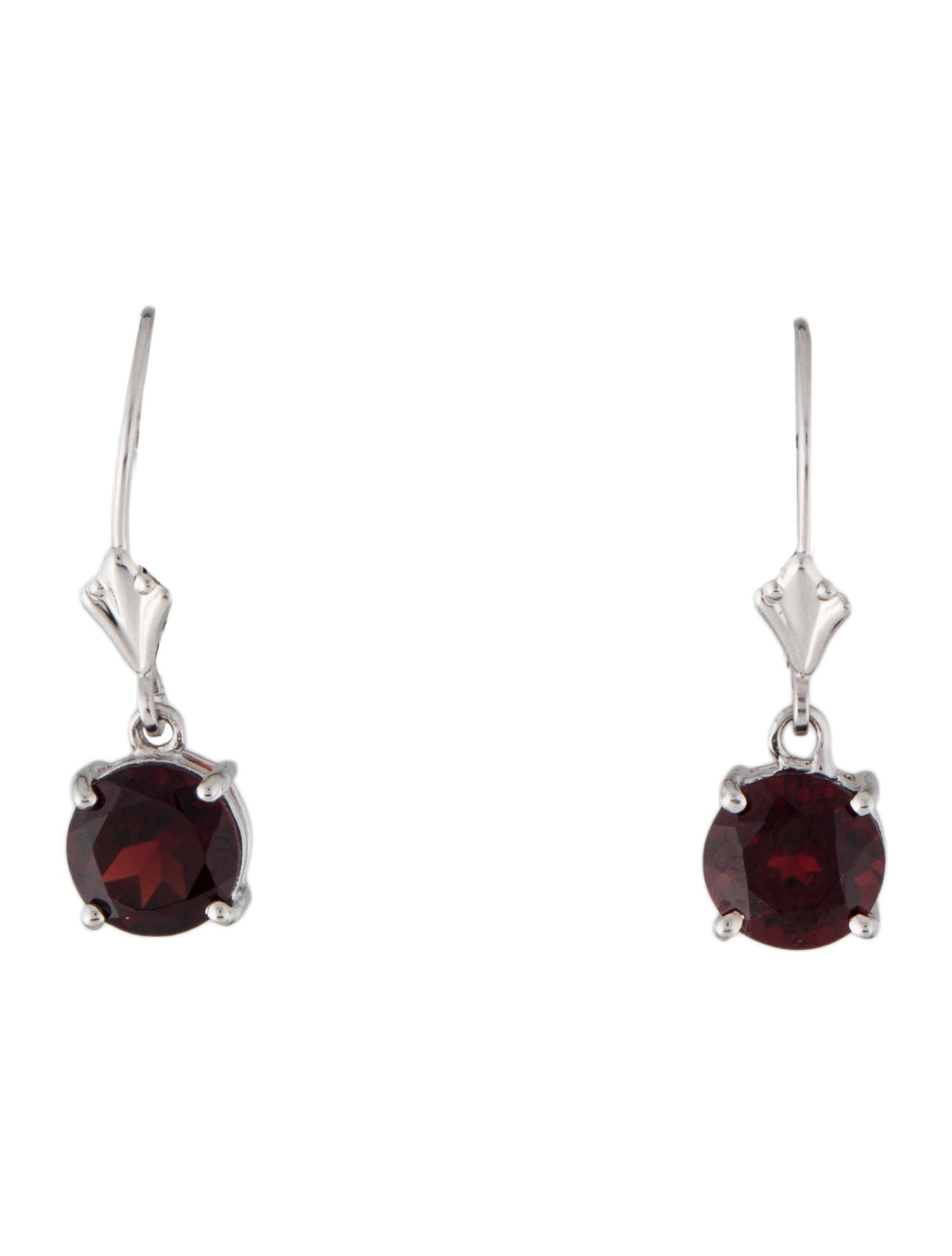 Earrings 14K Garnet Drop Earrings