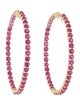 Earrings 14K 4.92ctw Ruby Inside-Outside Hoop Earrings