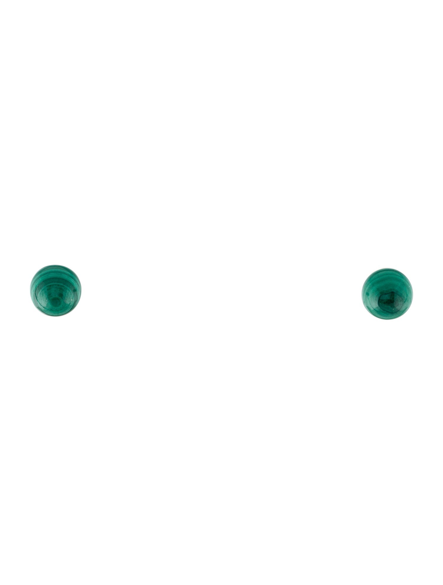 Earrings 18K Malachite Stud Earrings