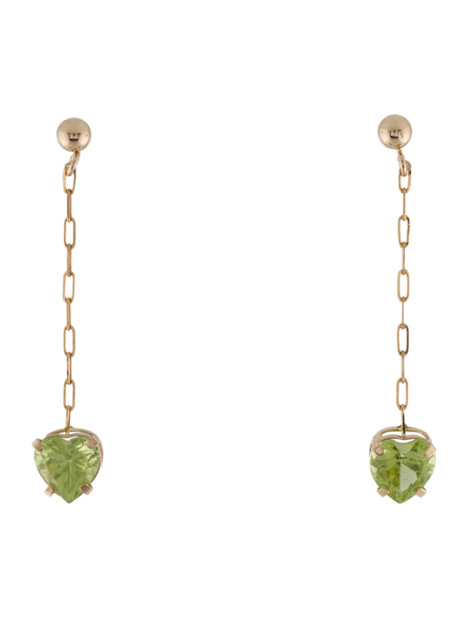 Earrings 14K Peridot Drop Earrings
