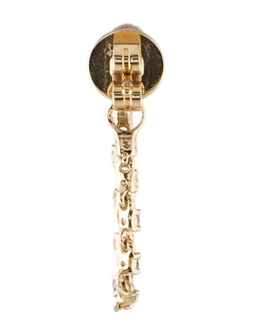 Earrings 14K Diamond Stud Cuff Single Earring