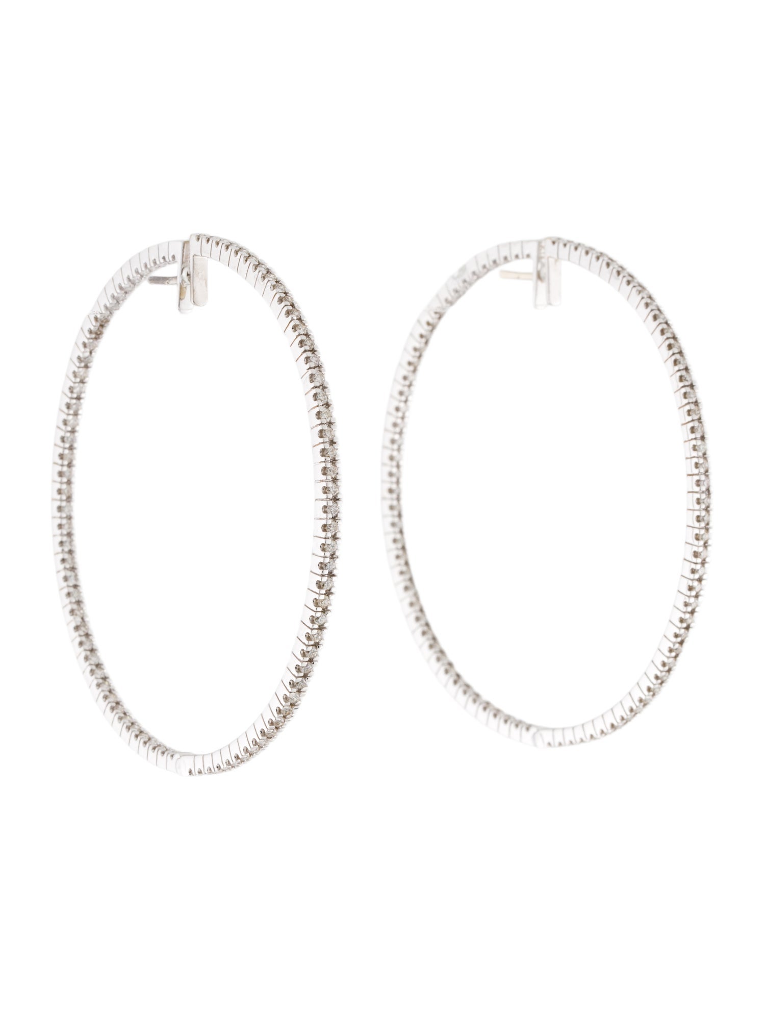 Earrings 18K 2.58ctw Diamond Inside-Out Hoop Earrings