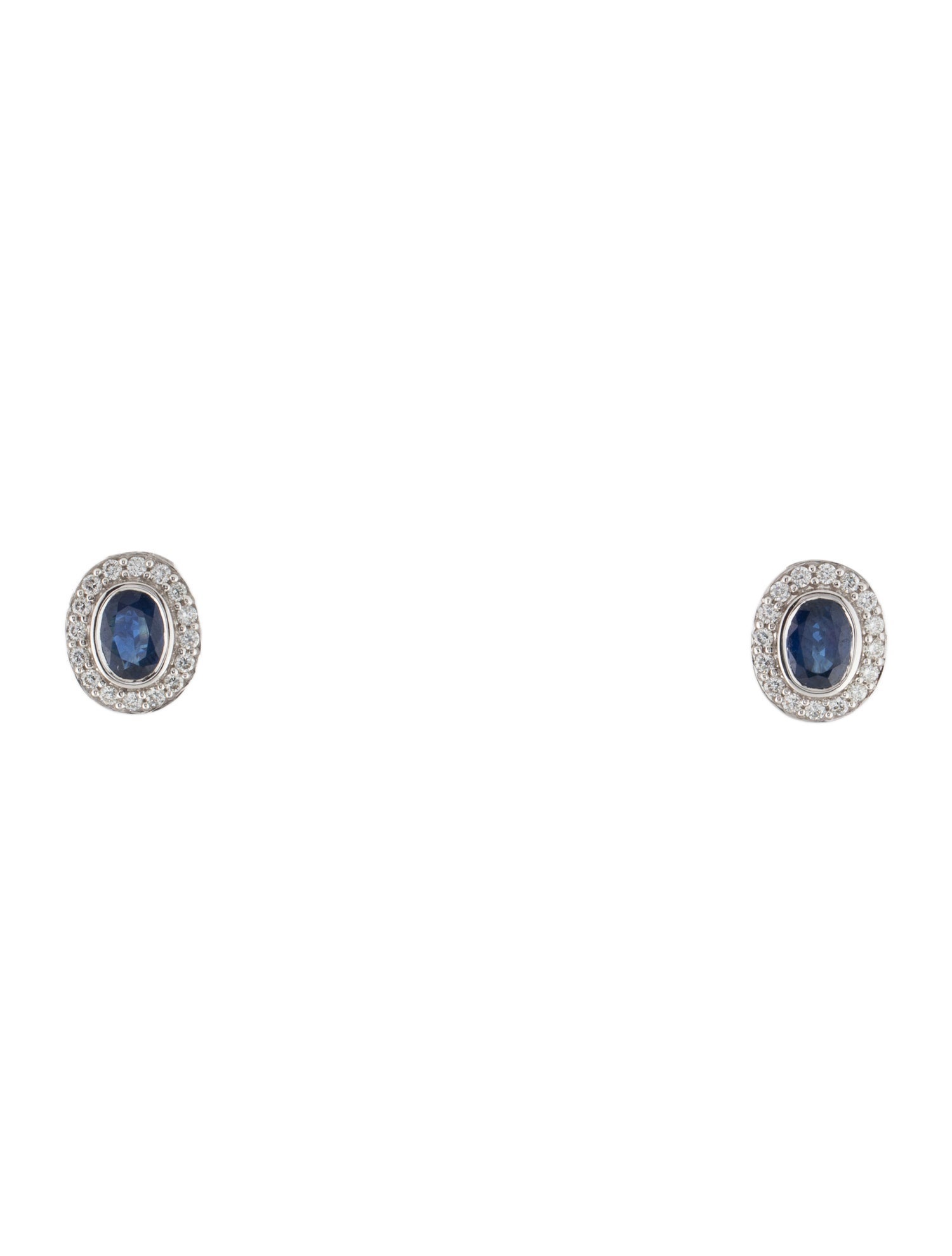 Earrings 18K Sapphire & Diamond Stud