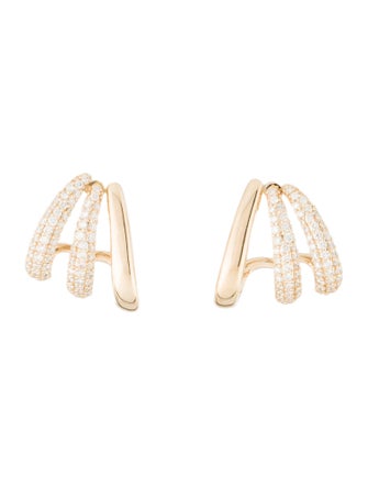 Earrings 14K 1.15ctw Diamond Cage Drop Stud Earrings