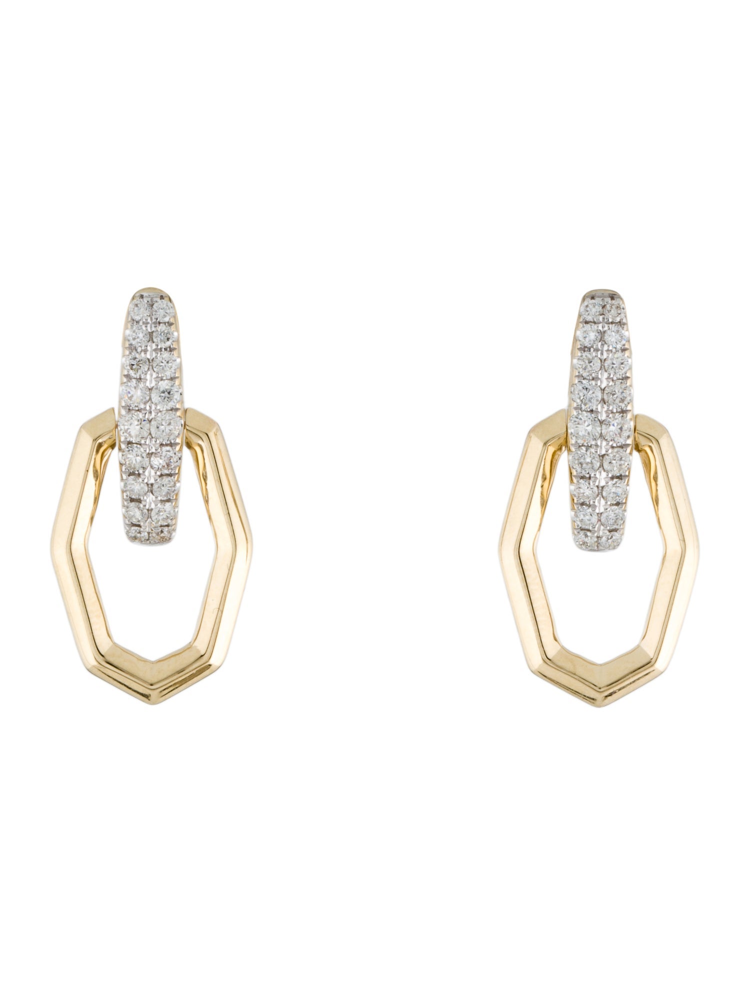 Earrings 14K Diamond Drop Earrings