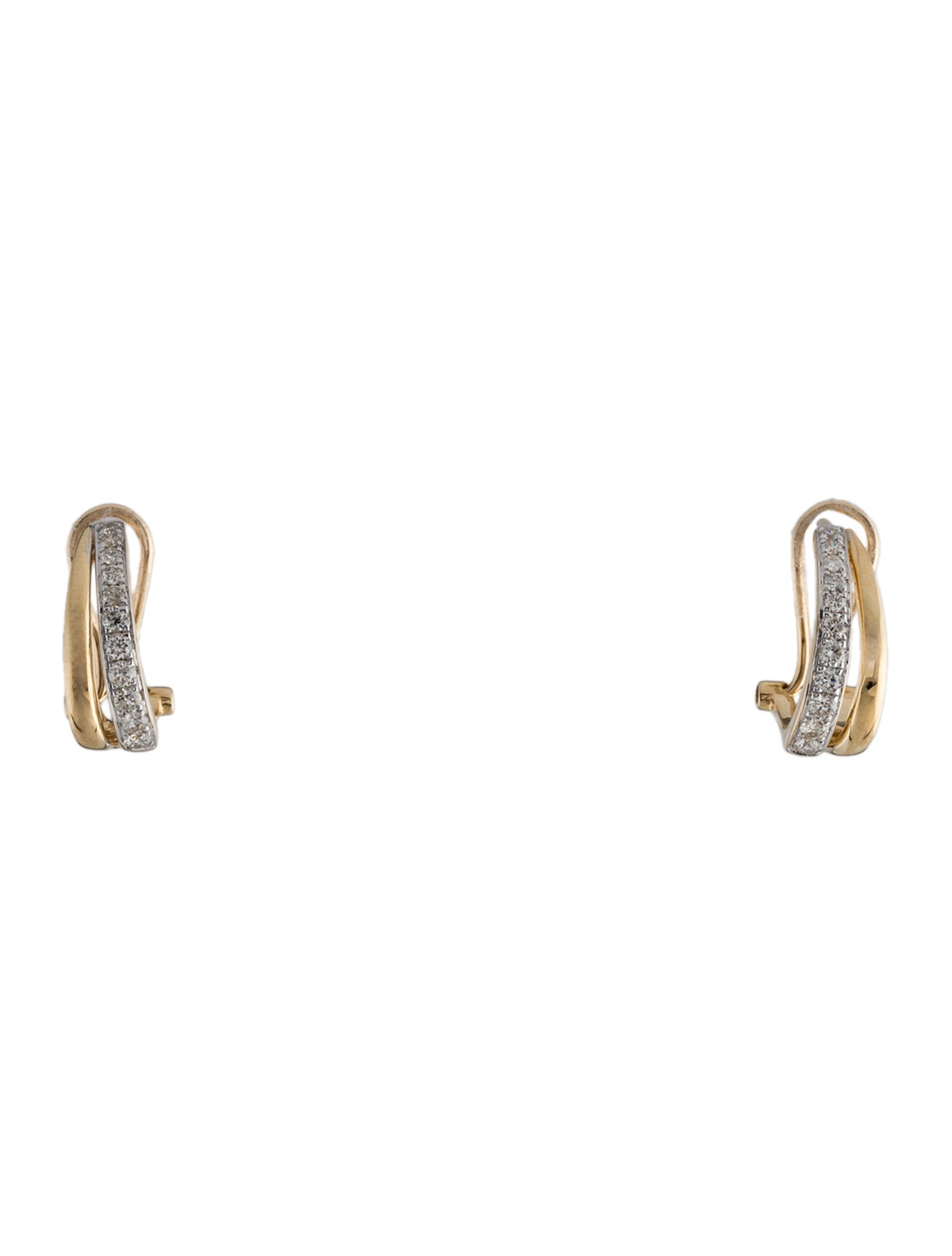 Earrings 14K Diamond Hoop Earrings