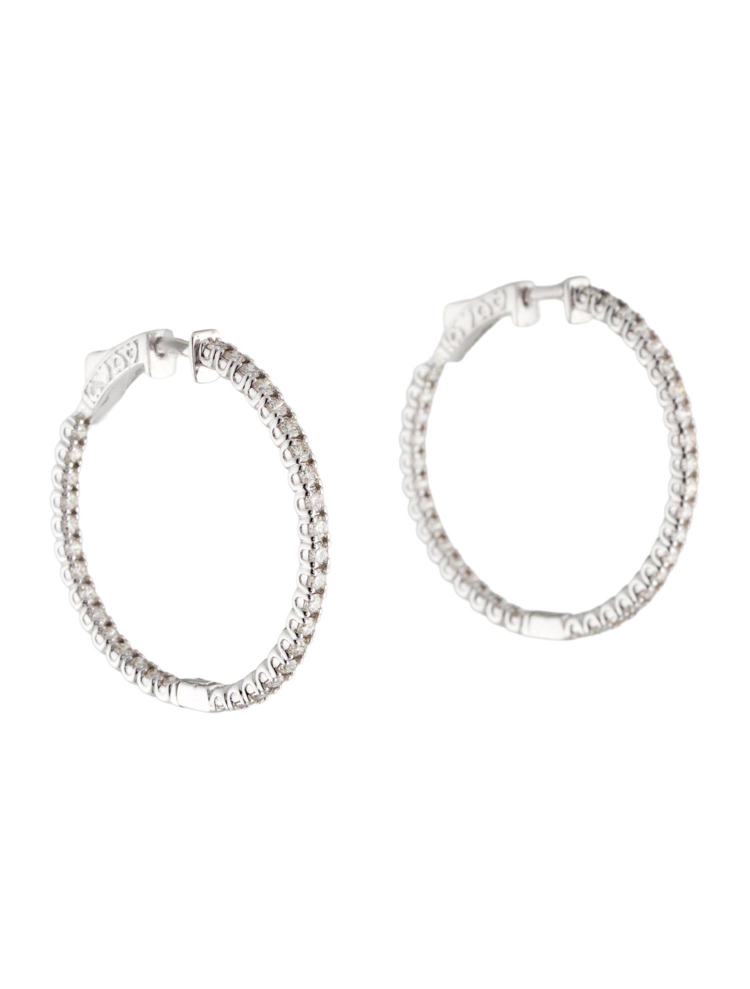 Earrings 14K 2.00ctw Diamond Inside-Out Hoop Earrings