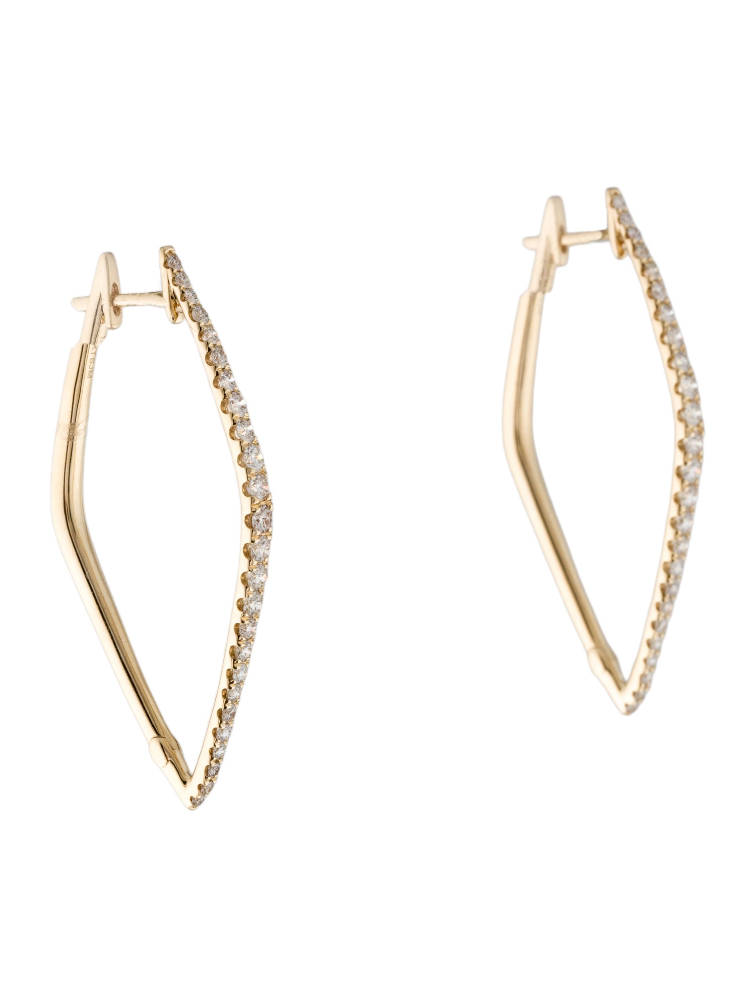 Earrings 14K 1.15ctw Diamond Geometric Drop Earrings w/ Tags