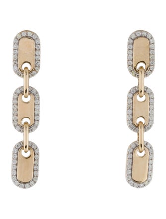 Earrings 14K Diamond Drop Earrings