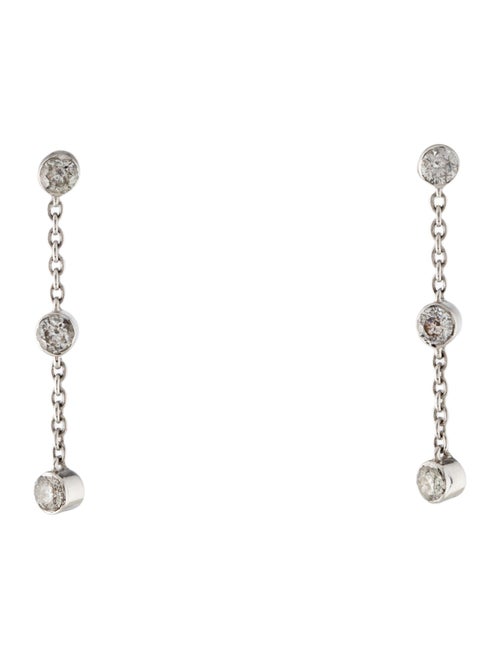 Earrings 14K Diamond Bezel Set Drop