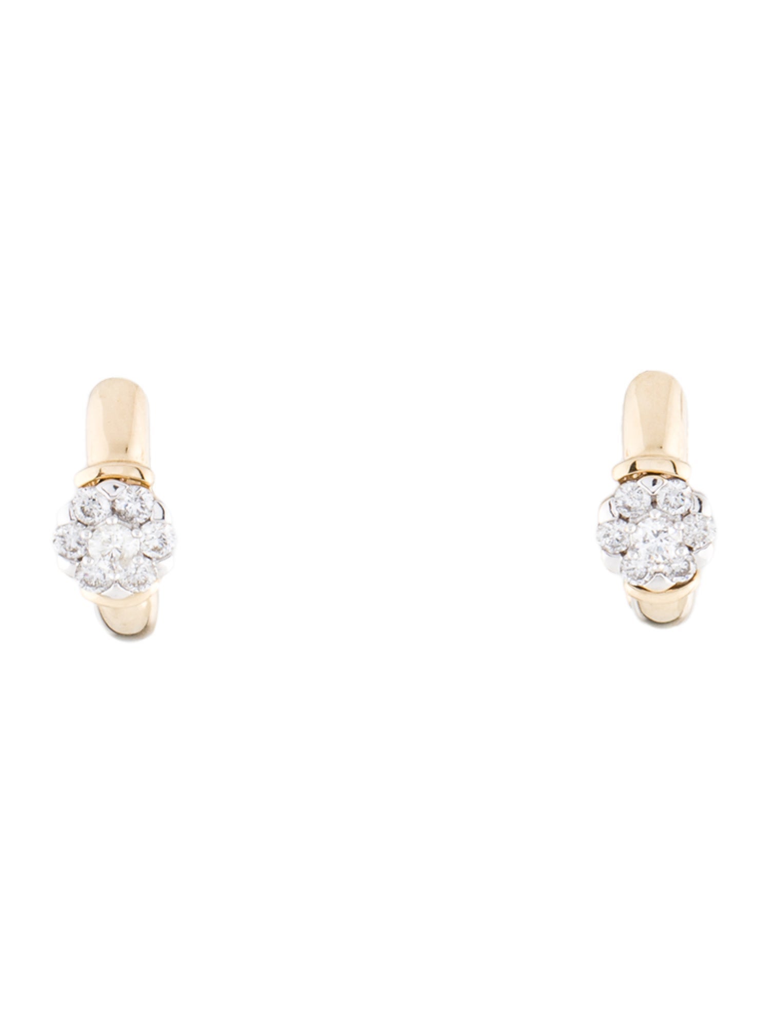 Earrings 14K Diamond Huggie Earrings
