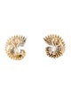 Earrings 18K Diamond Scalloped Earclips