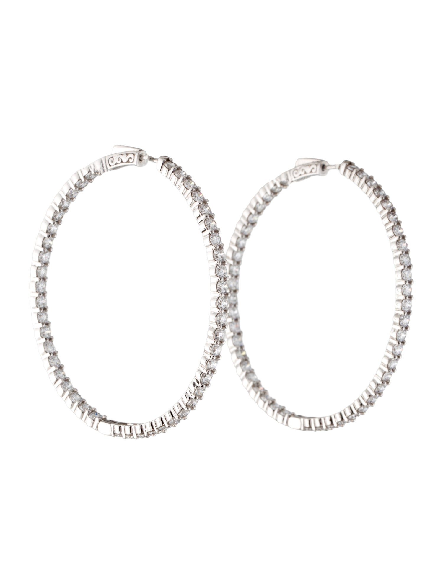 Earrings 14K 11.04ctw Lab Grown Diamond Hoop Earrings