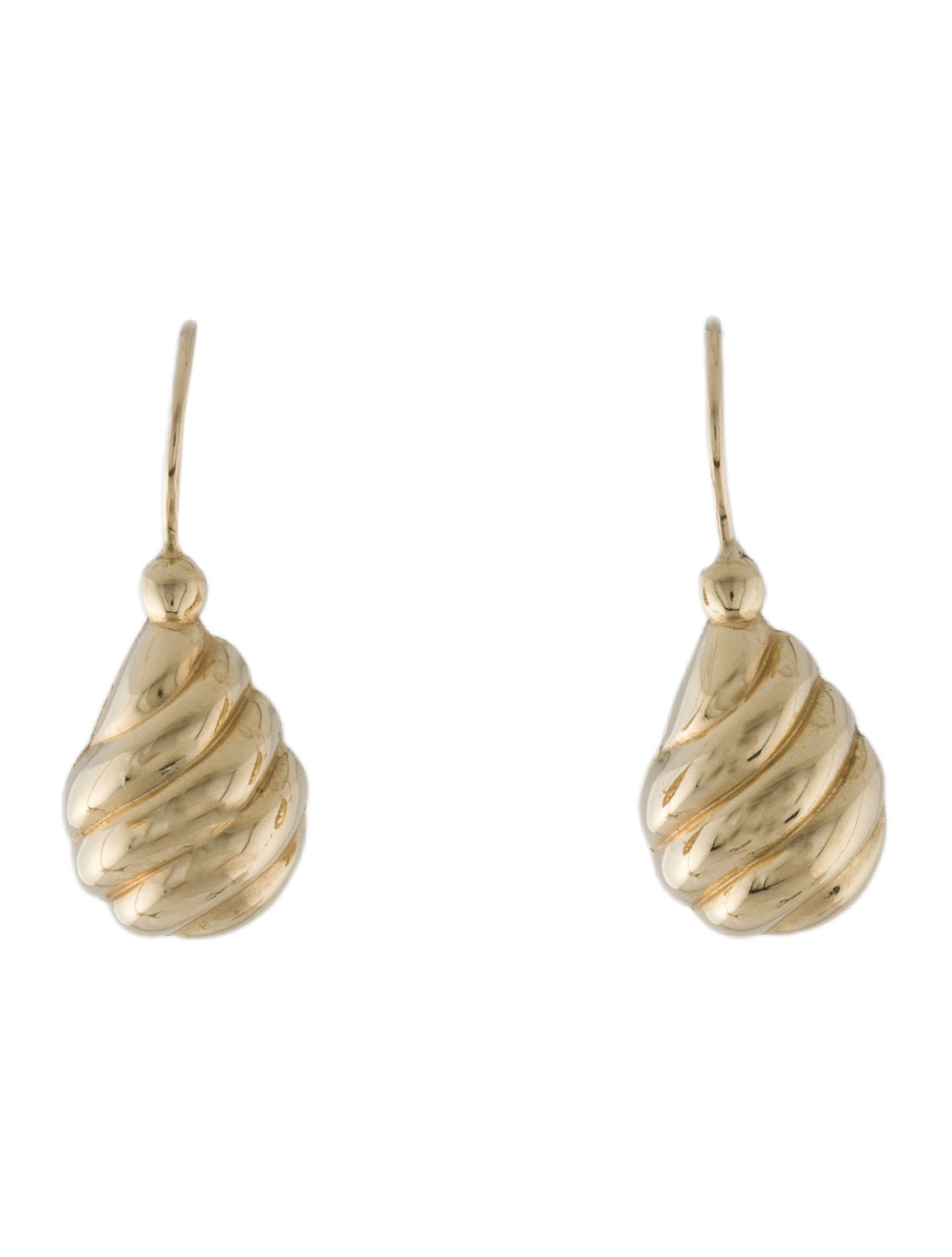 Earrings 14K Hollow Tear Drop Earrings