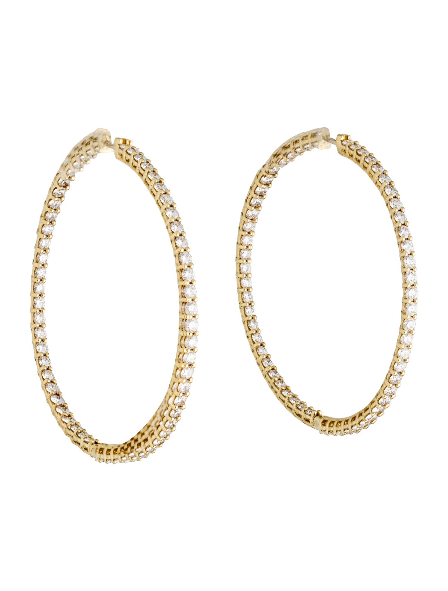 Earrings 18K 7.41ctw Diamond Inside-Out Hoop Earrings