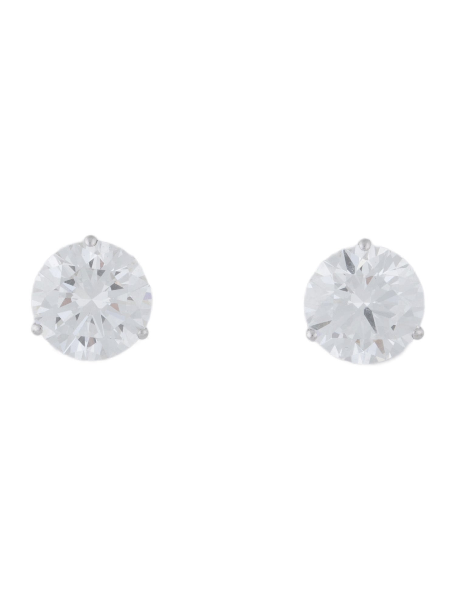 Earrings 14K 6.09ctw Lab-Grown Diamond Solitaire Stud