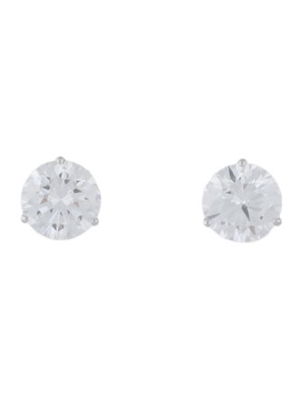 Earrings 14K 6.09ctw Lab-Grown Diamond Solitaire Stud Earrings