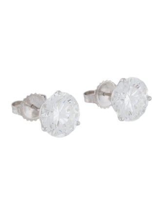 Earrings 14K 6.09ctw Lab-Grown Diamond Solitaire Stud Earrings