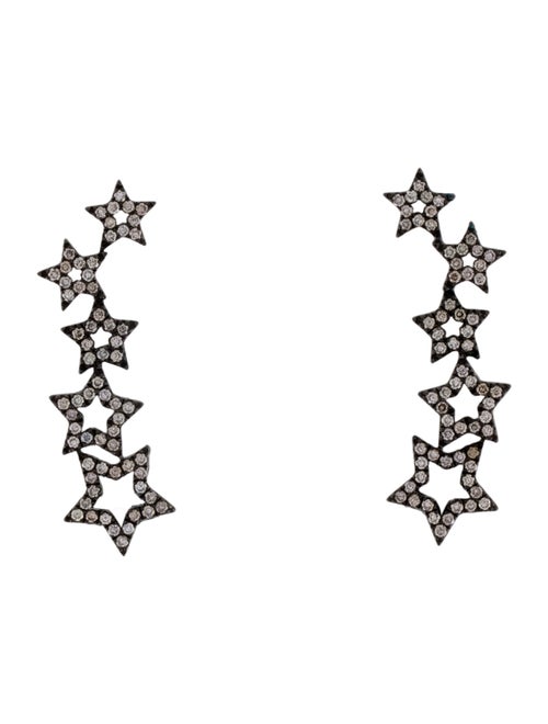 Rosa De La Cruz 18K Diamond Multistar Ear Climbers