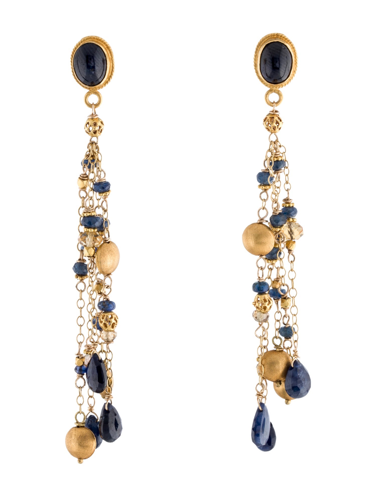 Earrings 18K Sapphire Drop Earrings
