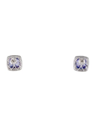 Earrings 14K Tanzanite & Diamond Stud Earrings