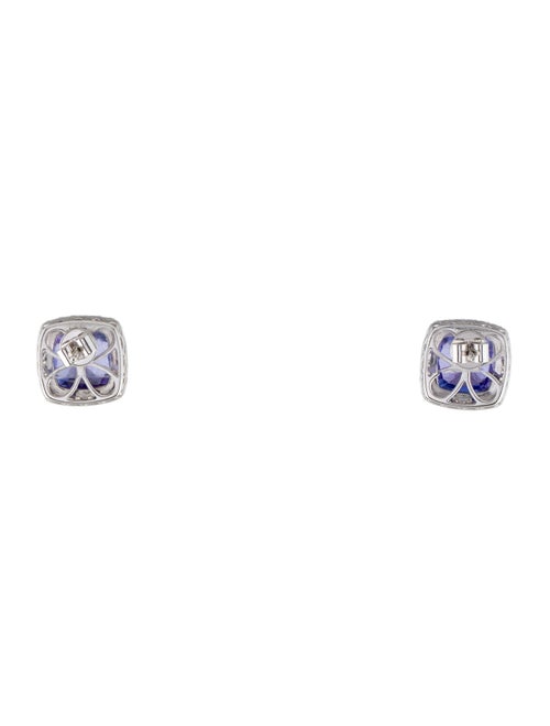 Earrings 14K Tanzanite & Diamond Stud Earrings