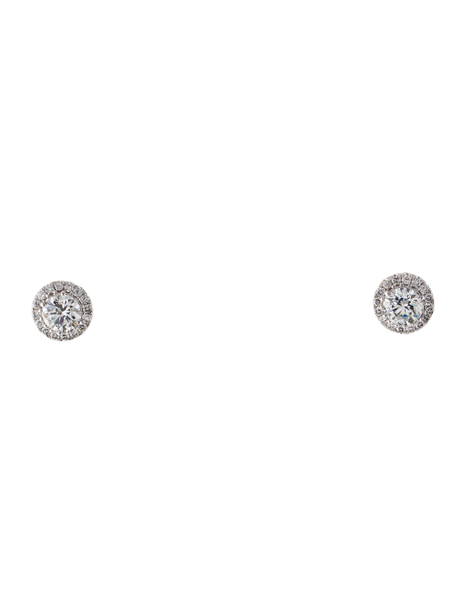 Earrings 14K 2.00ctw Lab-Grown Diamond Halo Set Stud
