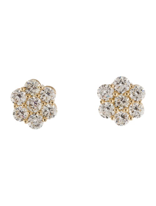 Earrings 14K 5.00ctw Lab-Grown Diamond Cluster Stud