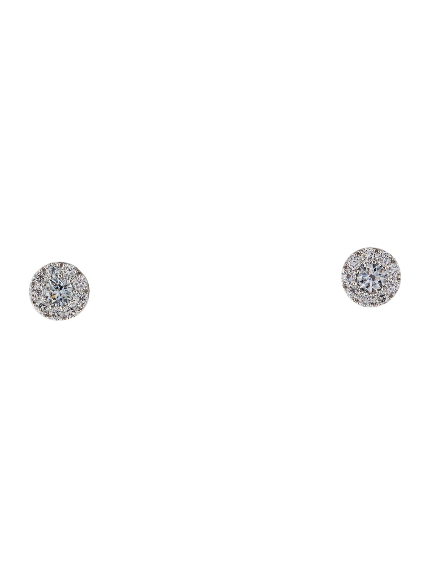 Earrings 14K 2.00ctw Lab-Grown Diamond Halo Set Stud
