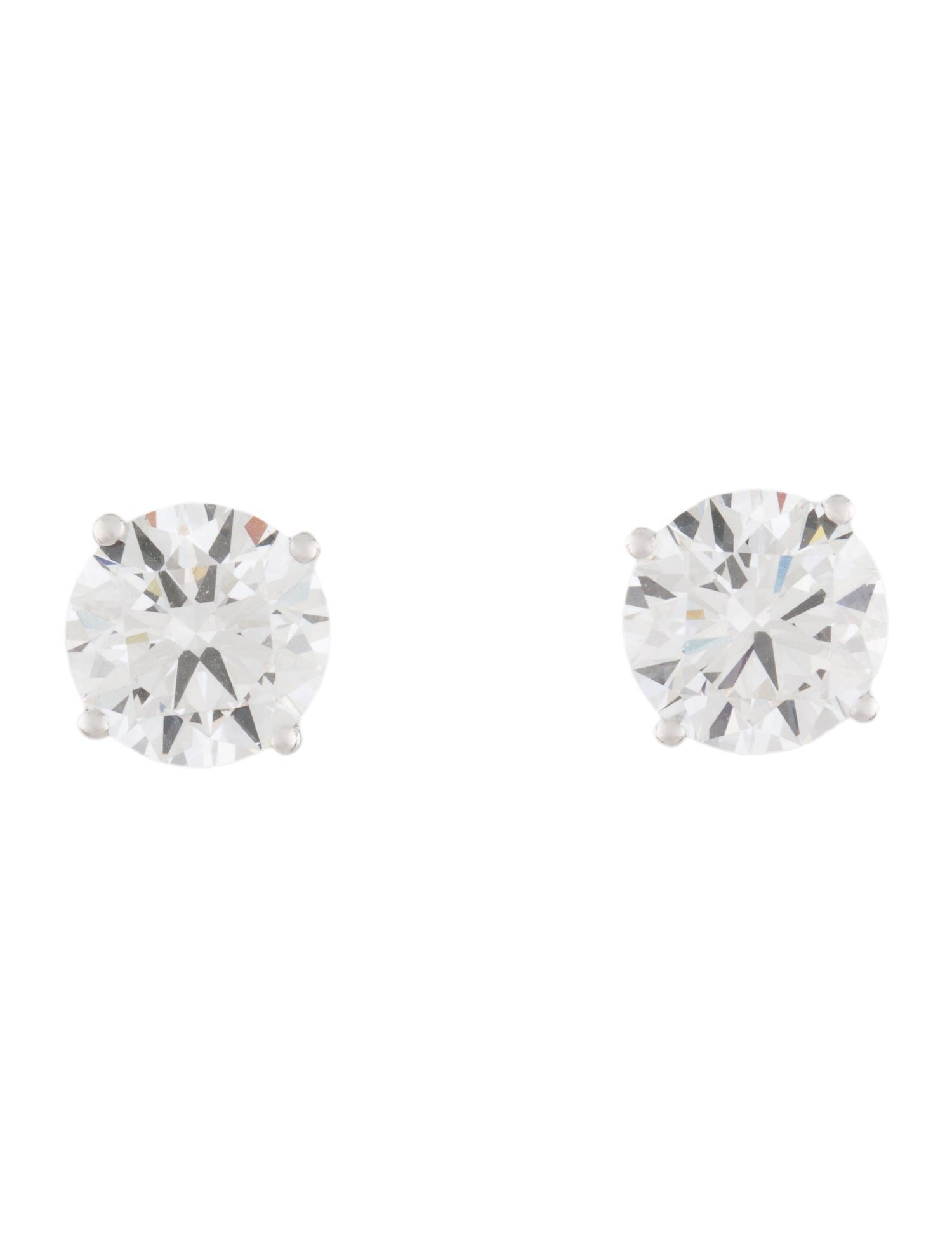 Earrings 14K 5.69ctw Lab-Grown Diamond Solitaire Stud Earrings