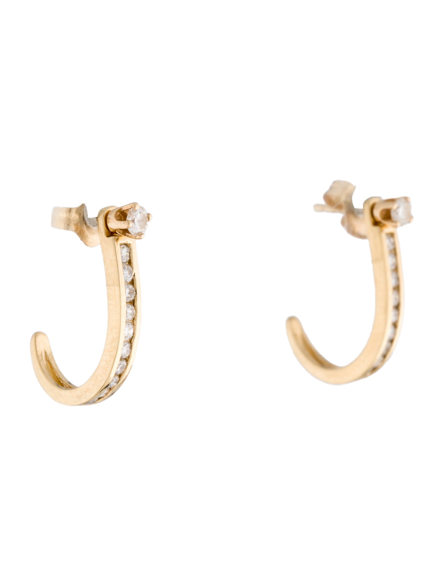 Earrings 14K Diamond Hoop