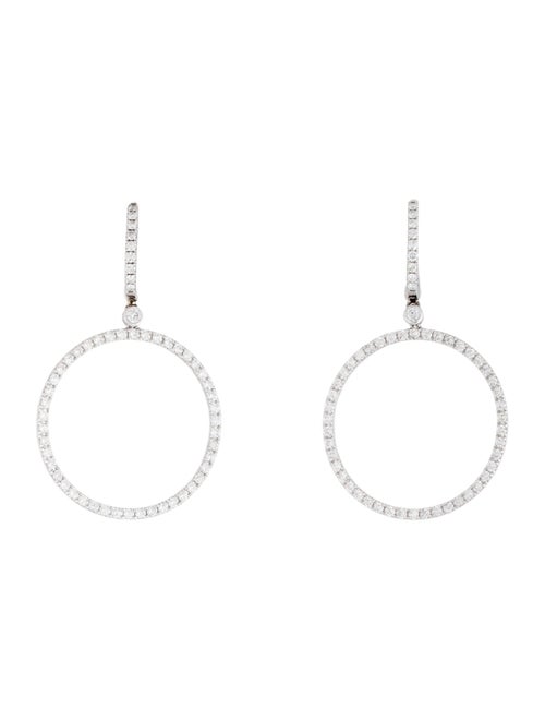 Earrings 14K 1.25ctw Diamond Circle Drop Earrings